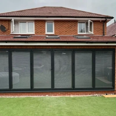 Bifold Doors with integral blinds Manchester