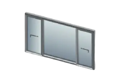 4 Pane - 2 doors slide