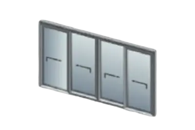 4 Pane - any doors can slide