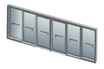 6 pane - any doors can slide