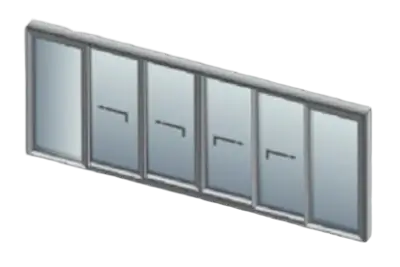 6 pane - four doors can slide